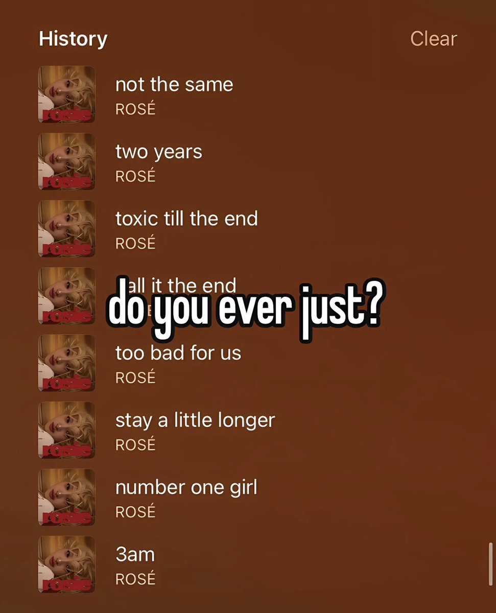 do you ever just?