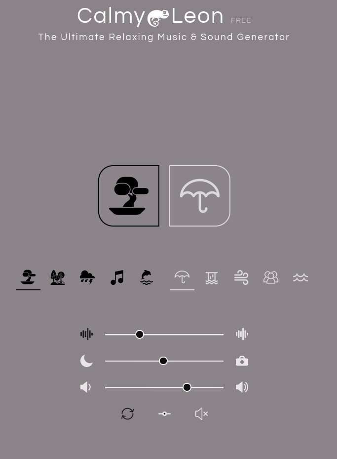 Toujours très utile, un bon générateur de musique d'ambiance pour travailler ou se relaxer 
calmyleon.com