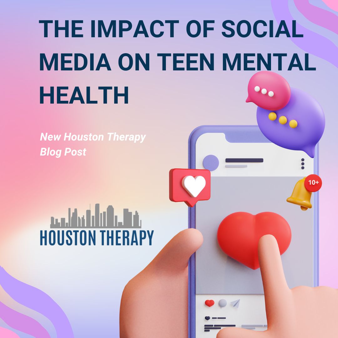 therapy_houston's tweet photo. Our latest blog post discusses the 4 ways social media is impacting teenage mental health, and the 6 things we can do to counteract any negative effects. 

https://t.co/LmeHNTKQP0

#MentalHealth #Teens #teenmentalhealth #sociamedia #HoustonTherapy https://t.co/J9hzZHh2od