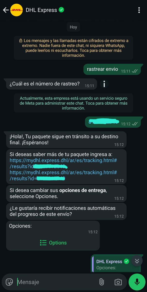 OporOnlineAr's tweet photo. DHL te permite consultar sobre un envío,  y modificar lugar o fecha de entrega por whatapp, los datos de contacto para agregarlo, en su página:

https://t.co/oPQMIzgOTV https://t.co/gJoouxUPnW