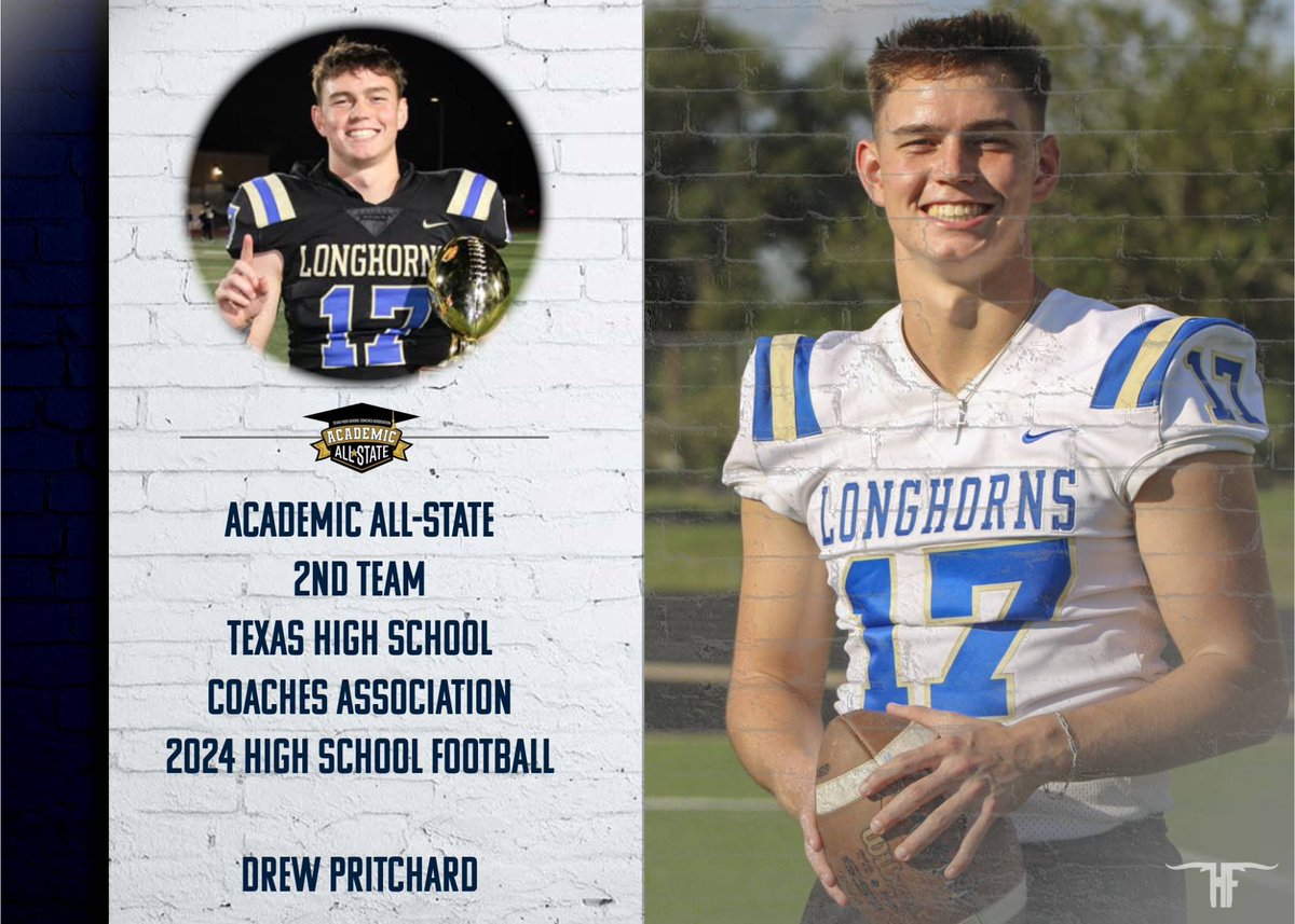 HFISD_Longhorns's tweet photo. THSCA ACADEMIC ALL-STATE TEAM!🏈

Congratulations to Giovanni Yanez, Drew Pritchard, Hayden Lyday, Delino Doucet, Maddox Huber, and Kaleb Loiacano 
on being selected to the 2024 THSCA Football Academic All-State Team!
(Thread)
@giovanniyanez07 @maddoxhuber06 @kaleb_loiacano https://t.co/oZtXreaKn4