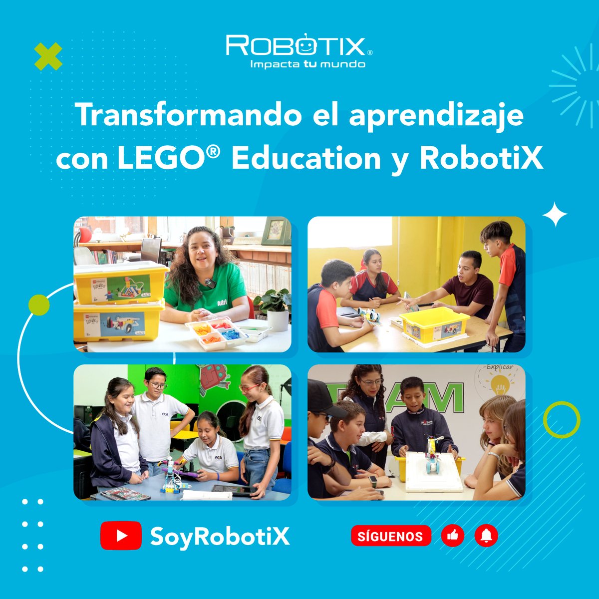 SoyRobotiX's tweet image. ¿Ya conoces nuestra serie &quot;Transformando el aprendizaje con LEGO Education y RobotiX&quot;? 🎥

En cuatro videos, docentes y escuelas muestran cómo LEGO Education impulsa el aprendizaje STEM.

Mira la serie completa aquí 👉 bit.ly/3OEjvge    #SoyRobotiX #LEGOEducation #STEM