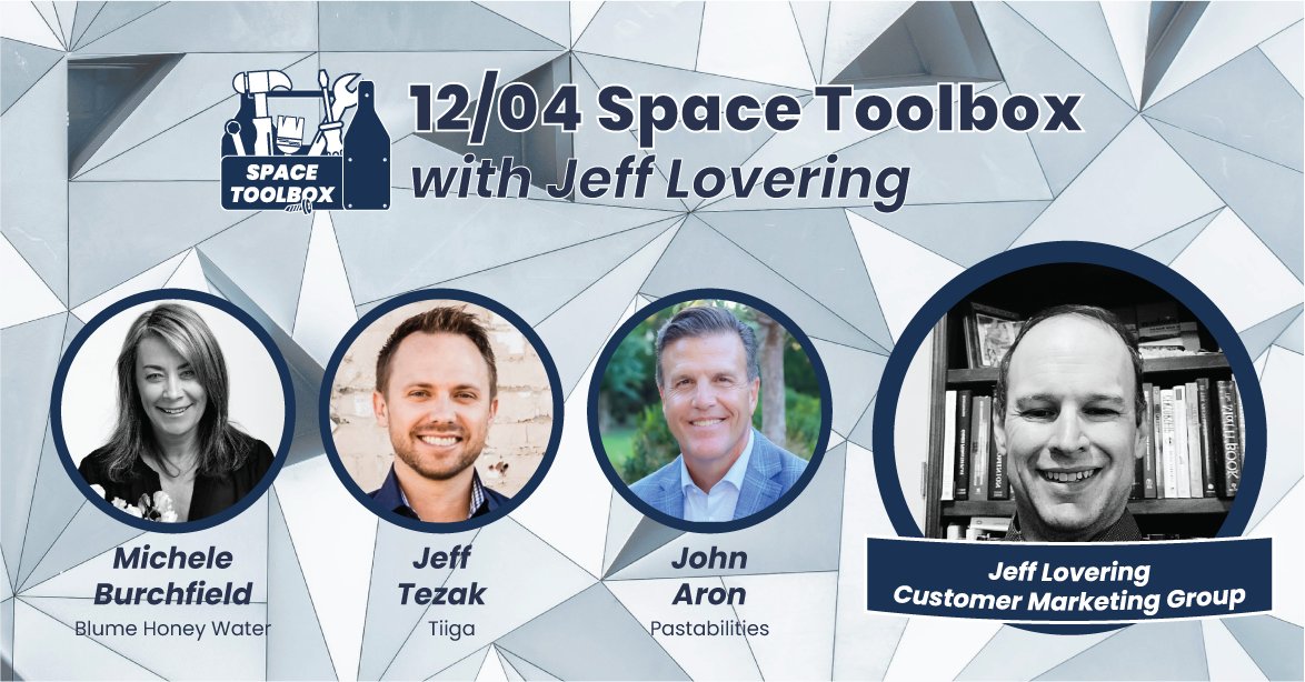 A Big Thanks to Jeff Lovering from Customer Marketing Group, Inc. who went one-on-one with Michele Meloy Burchfield, Jeff Tezak &amp; John Aron to answer their questions about pricing, margins &amp; strategy! Thank you Jeff for providing your expertise to the Brandjectory Space Toolbox!