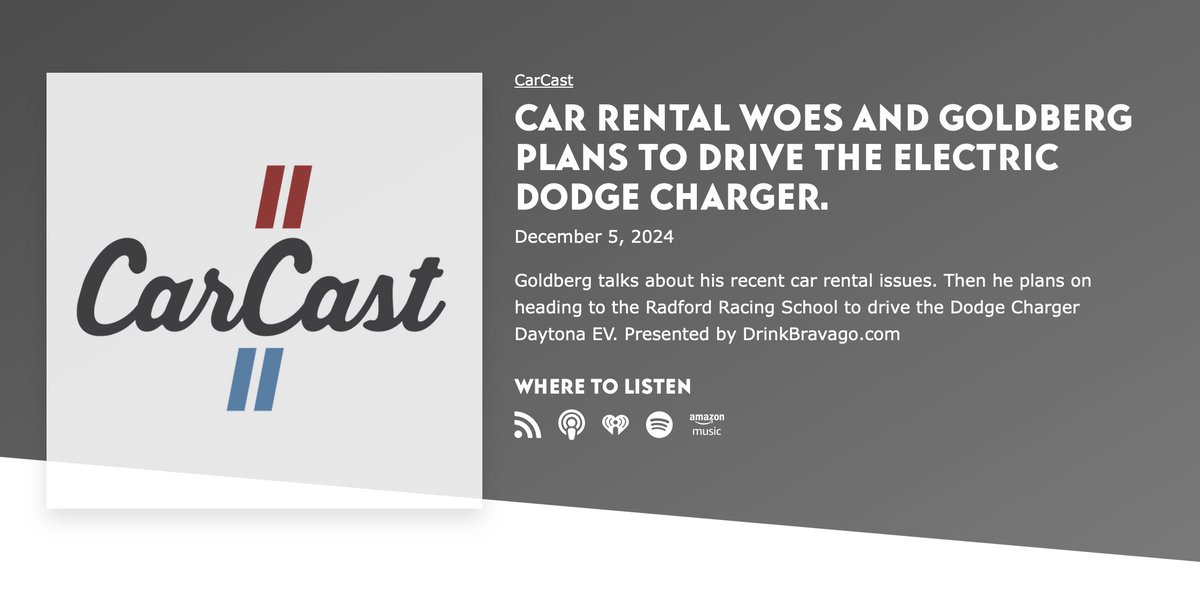 CarCast (@carcastshow) on Twitter photo Have you had a bad experience while renting a car? <a href="/Goldberg/">Bill Goldberg</a> certainly has... New podcast posted today:
bleav.com/shows/carcast/… Have you had a bad experience while renting a car? <a href="/Goldberg/">Bill Goldberg</a> certainly has... New podcast posted today:
bleav.com/shows/carcast/…