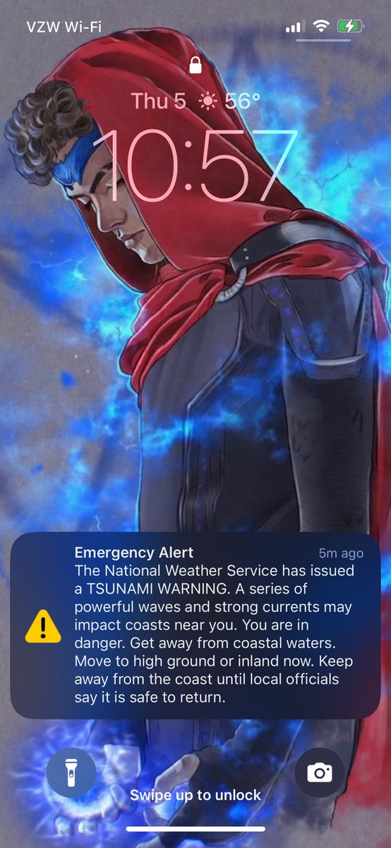 Abeg99's tweet photo. Nah this warning for the tsunami for the bay area woke me up. 

Someone wake me up when its over thx https://t.co/Gf5mshlkaa