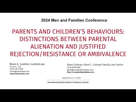 Understanding a child's refusal to engage with a parent is complex. This insightful presentation by Family Law lawyers Gene C. Colman and Brian Ludmer, provided crucial details into crafting better strategies for addressing these issues in family law.

zurl.co/qFAQ