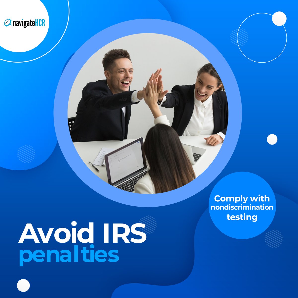 NavigateHCR's tweet photo. End-of-Year Nondiscrimination Testing 🔍Wrap up 2024 with required nondiscrimination testing to confirm fair plan administration and avoid IRS penalties. 

We can collaborate together:
https://t.co/qvJRO6vKdz 

#NHCR #BenefitCompliance #YearEndTesting https://t.co/0lY4GYlIiM
