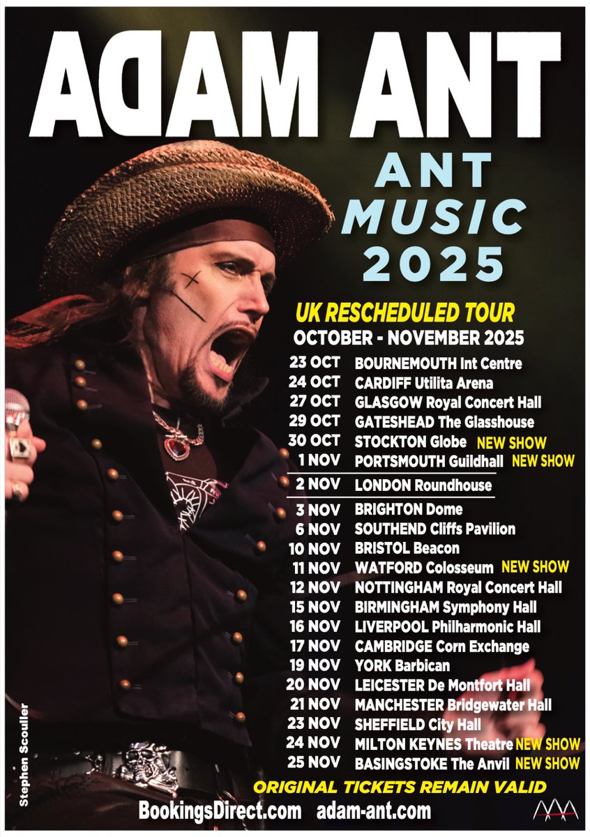 robfossey's tweet photo. Now confirmed on website #AdamAnt @adamaofficial @antpeople 🥳

https://t.co/OsFWDyYbG5 https://t.co/x1OoSRi8rN