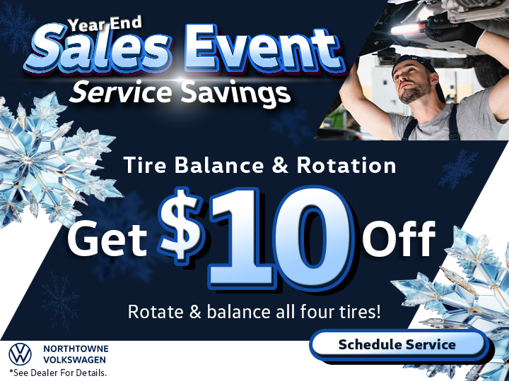 NorthtowneVW's tweet image. 🚗 Keep your ride smooth! Get $10 off tire rotation and balance at Northtowne Volkswagen. Limited time offer—don’t miss it! 🛞✨ #TireCare #VolkswagenService #DriveSmooth bit.ly/451y6Jq
