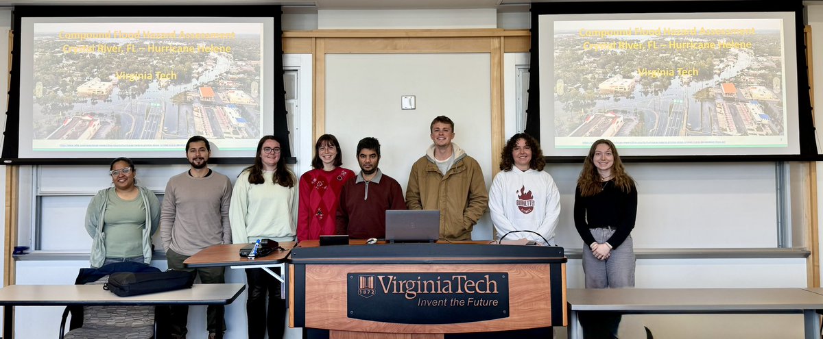 David F. Muñoz (@davidmunozpauta) on Twitter photo Pleased to introduce a new generation of compound flood modelers! This Fall, they simulated pluvial, fluvial & coastal flooding due to Hurricane Helene and designed hazard scenarios by linking statistical and 2D hydrodynamic modeling. So proud of this group! <a href="/VirginiaTechCEE/">Virginia Tech Civil and Environmental Engineering</a> Pleased to introduce a new generation of compound flood modelers! This Fall, they simulated pluvial, fluvial & coastal flooding due to Hurricane Helene and designed hazard scenarios by linking statistical and 2D hydrodynamic modeling. So proud of this group! <a href="/VirginiaTechCEE/">Virginia Tech Civil and Environmental Engineering</a>