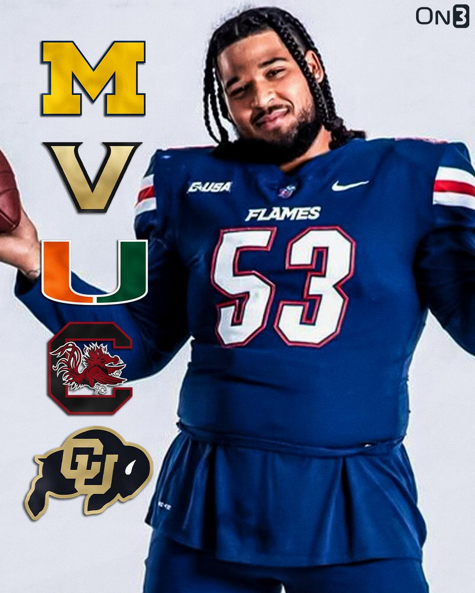 Pete Nakos (@petenakos_) on Twitter photo Liberty all-conference OL Jordan White is drawing major Power 4 interest and has lined up visits to 5 schools this month, his agents <a href="/FCProspects_/">First Class Prospects</a> and <a href="/callmeagentdwil/">callmeagentdwil</a> tell <a href="/On3sports/">On3</a>.
He's ranked 6th nationally among IOL, per PFF.
More Portal Intel: on3.com/news/transfer-… Liberty all-conference OL Jordan White is drawing major Power 4 interest and has lined up visits to 5 schools this month, his agents <a href="/FCProspects_/">First Class Prospects</a> and <a href="/callmeagentdwil/">callmeagentdwil</a> tell <a href="/On3sports/">On3</a>.
He's ranked 6th nationally among IOL, per PFF.
More Portal Intel: on3.com/news/transfer-…