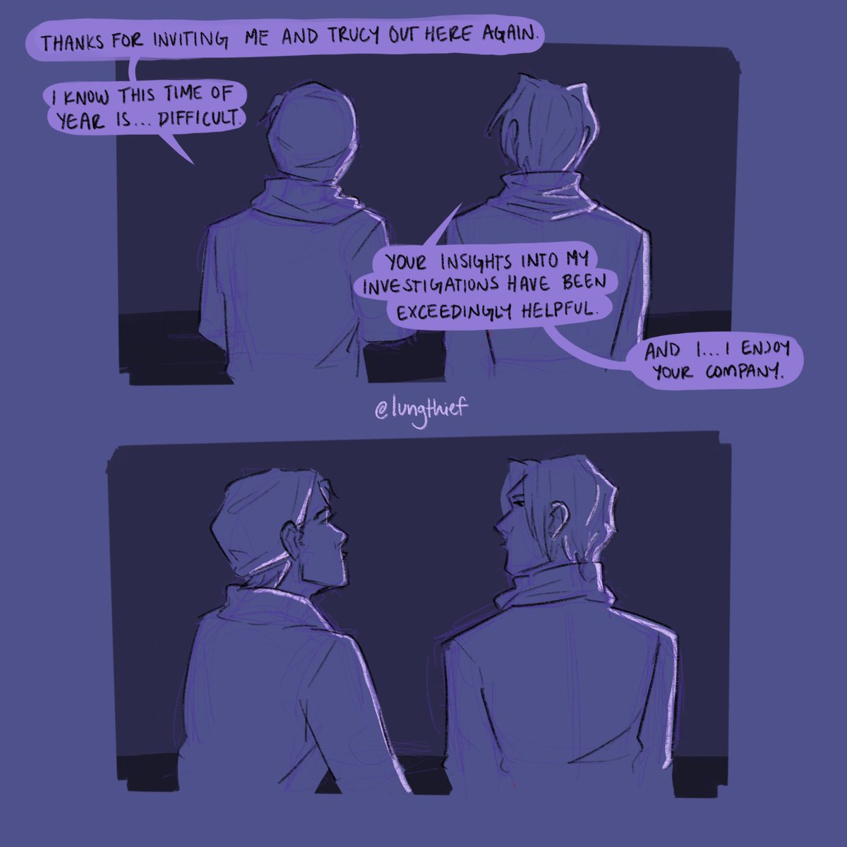 lungthief's tweet photo. been posting most of my stuff elsewhere but i love this comic so. new years eve sappy lawyers be upon ye #aceattorney #narumitsu #wrightworth #phoenixwright #milesedgeworth #trucywright #kristophgavin (1-4/6) https://t.co/N2f5srVSmF