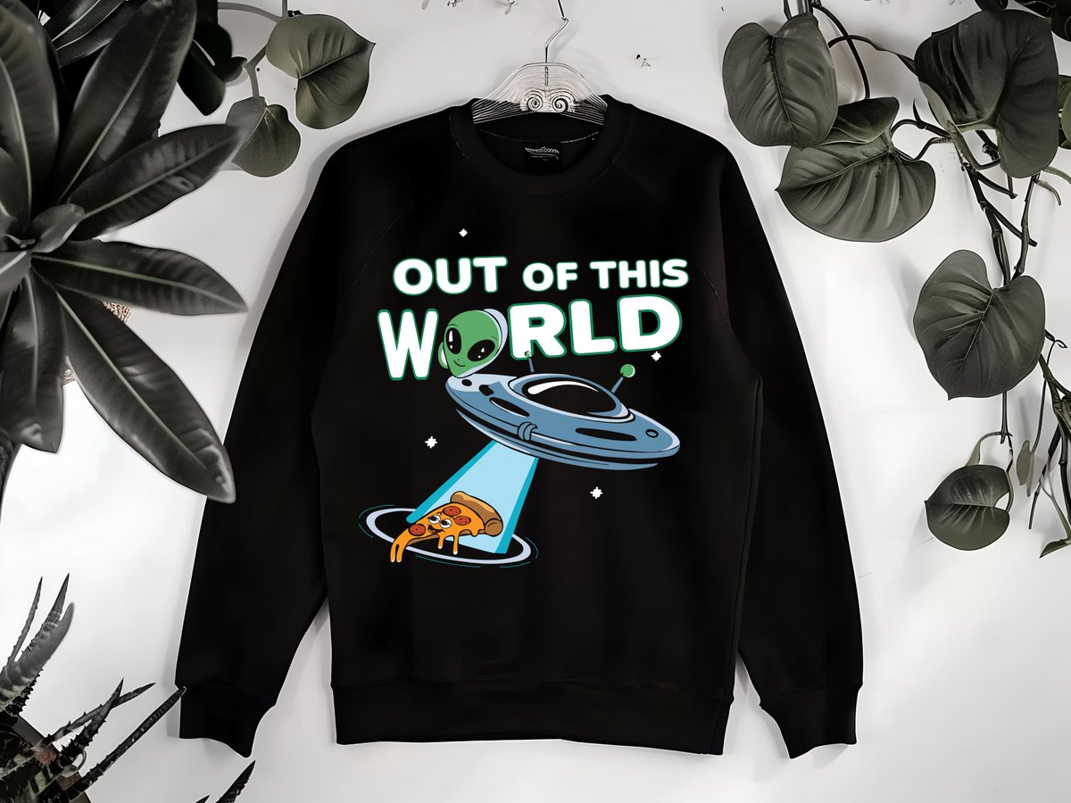 nordesigner83's tweet photo. Out of This World: Alien Pizza Beam
#outofthisworld #alienpizza #pizzalovers #scifidesign #glowinthedark #alientheme #customtshirt #playfulart #pizzaslice #spacevibes #quirkydesign #gloweffects #funtypography #ufoart #pizzatime
https://t.co/CcOswOcSaU https://t.co/zMmnVg5EjZ