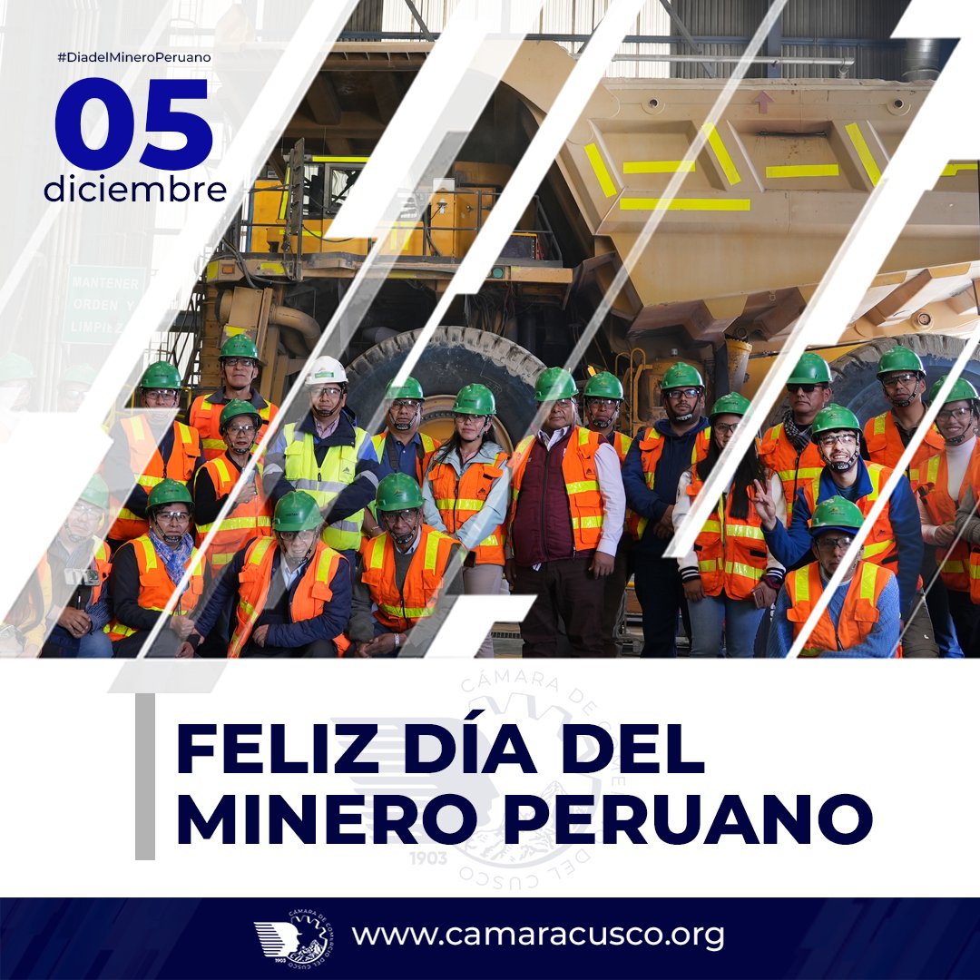 camaracusco's tweet image. Día del Minero Peruano
⛏️⚒️ Feliz Día del Minero Peruano
Desde la Cámara de Comercio del Cusco, reconocemos la labor incansable de quienes, con su esfuerzo, contribuyen al desarrollo económico del país y fortalecen nuestras raíces. 
#DíaDelMinero #MineríaPeruana