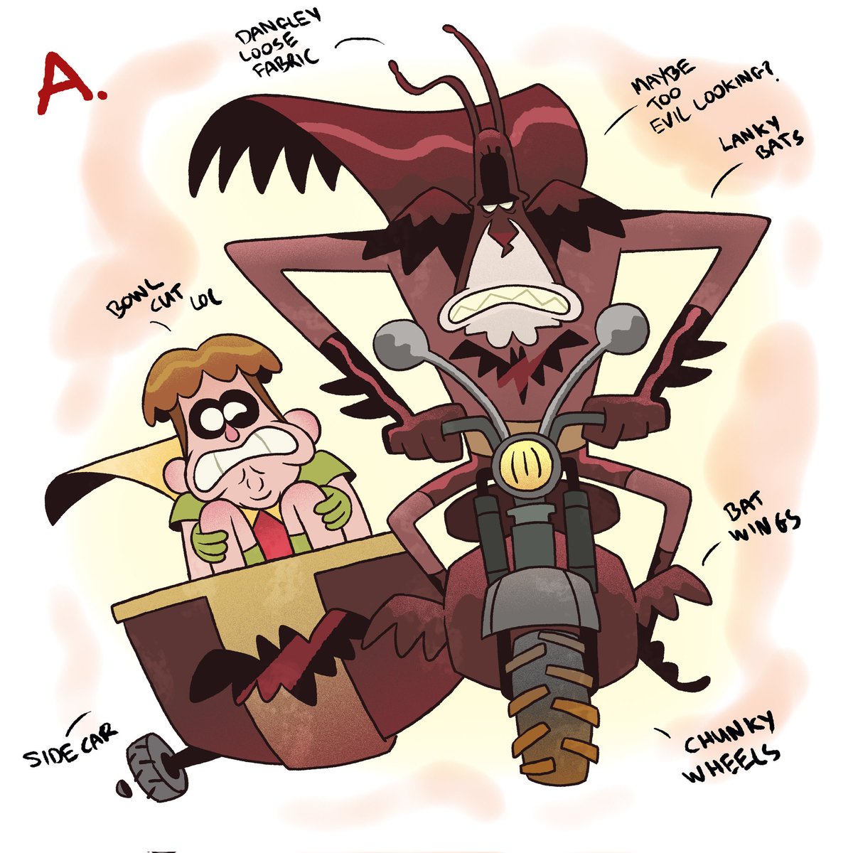 ScruffyDom's tweet photo. 🦇 Bat bike doodlin, which would you pick?🦇 https://t.co/CUahhur90N