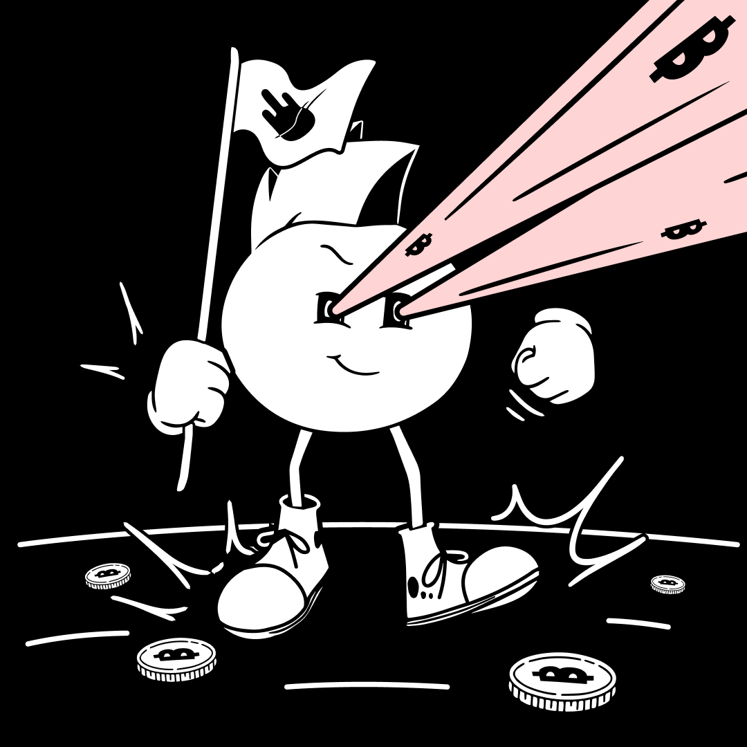 Strike's tweet photo. Laser eyes until fiat dies 🫡 #Bitcoin https://t.co/Ha0QpNHziH