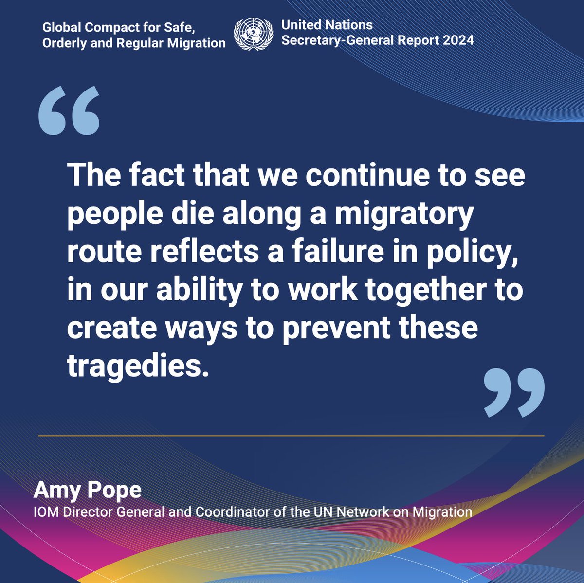 The Secretary-General’s recommendations call for humane, coordinated action to save lives and support migrants in distress. If implemented, they will help clarify the fate of those missing. 

They are a call to action to save lives.

Find them here: bit.ly/SGREC24