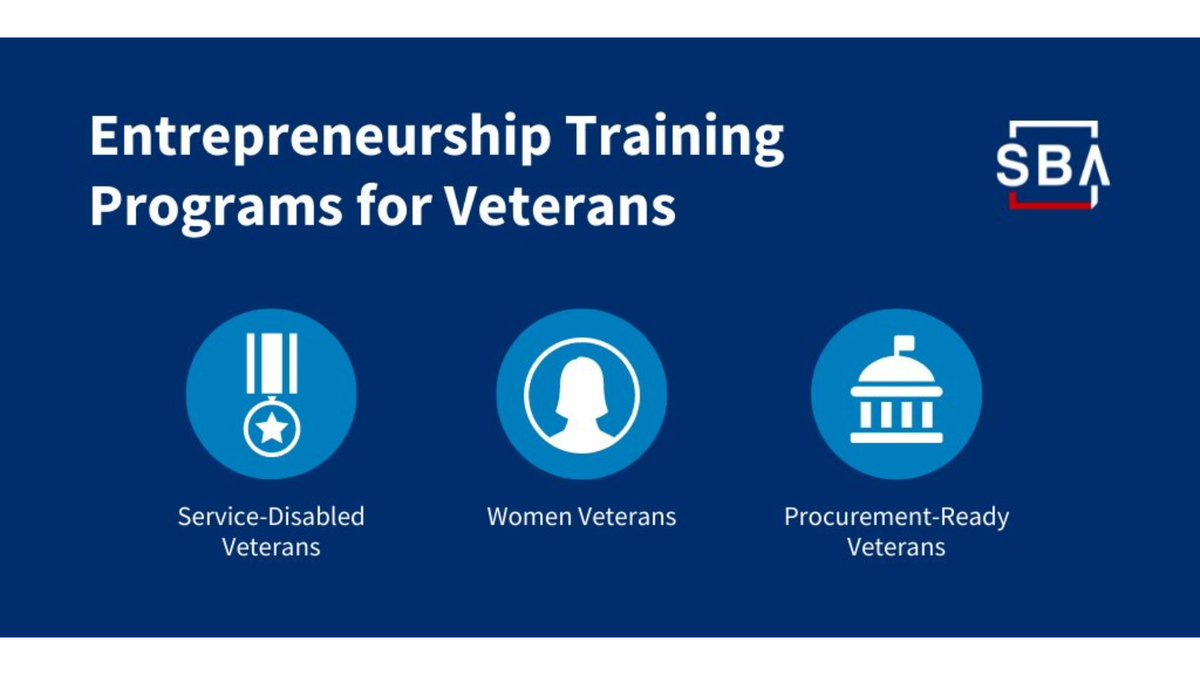 B2BRR's tweet photo. Proper #entrepreneurship training propelled many #VetBiz owners to succeed!
@SBAgov provides entrepreneurial training programs (ETPs) to #women, #servicedisabled, &amp; procurement-ready #veterans.
Achieve your #smallbiz dreams:
https://t.co/C5mYzA0o0p

#vetrepreneur #SBA #B2B #B2BRR https://t.co/0u8e6jmpvK