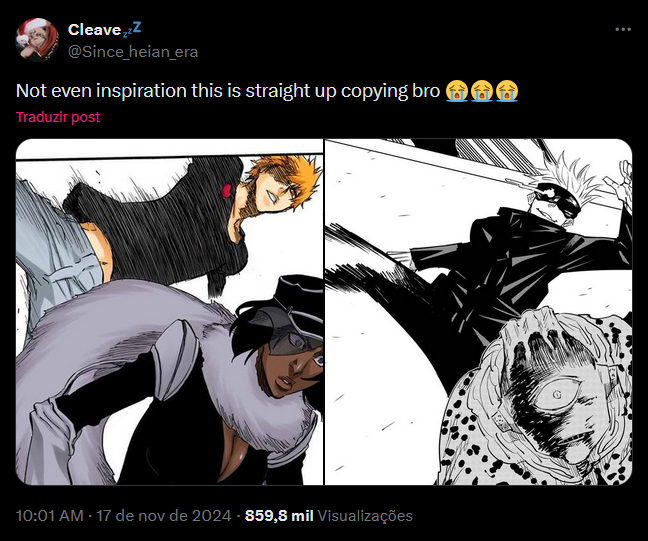 Que tendência é essa de procurar plágio onde não tem? Eu perdi algum meme bait, ou o povo é só idiota mesmo?