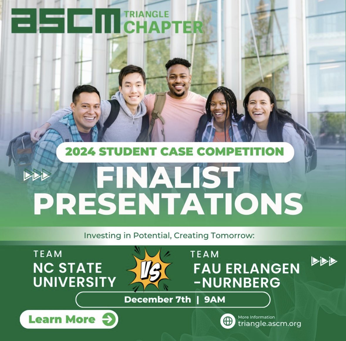ASCM_GreaterNC's tweet photo. ⭐ 2 MORE DAYS! ⭐
#ascmtriangle #studentcasecompetition2024 #development #futureleadersofsupplychain https://t.co/OcT8bKJTBE