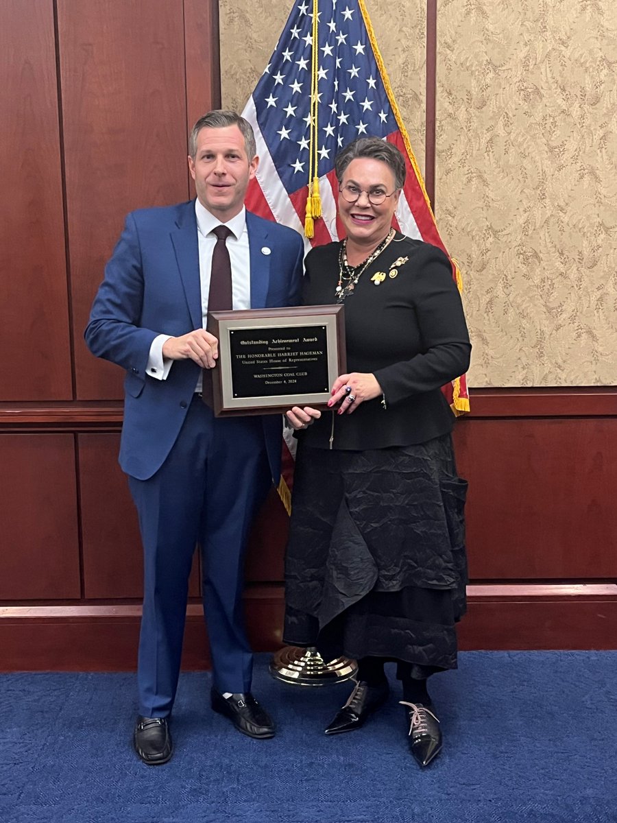 RepHageman's tweet photo. I was proud to be recognized by the Washington Coal Club for championing American jobs and national energy security. It is time fight back against the last four years of failed energy policies championed by Democrats and funded by eco-extremists. https://t.co/Adj6xTTZvl