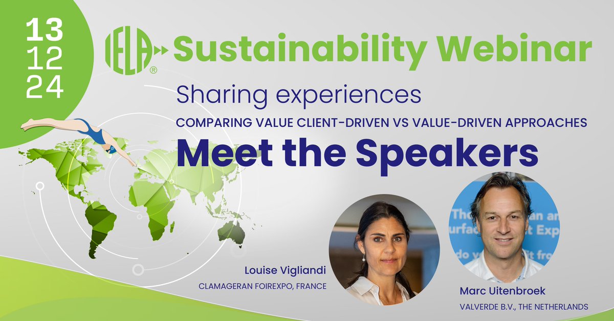 📢 Meet the Speakers for the #IELAWebinar on SHARING EXPERIENCE IN #Sustainability; Comparing Value Client-Driven VS Value-Driven Approaches.
🗓️ December 13th | 2 pm CET
🔗 Sign up here us02web.zoom.us/meeting/regist…
#IELAMembers #SharingExperience #SharingKnowledge #ISO20121 #CaseStudy