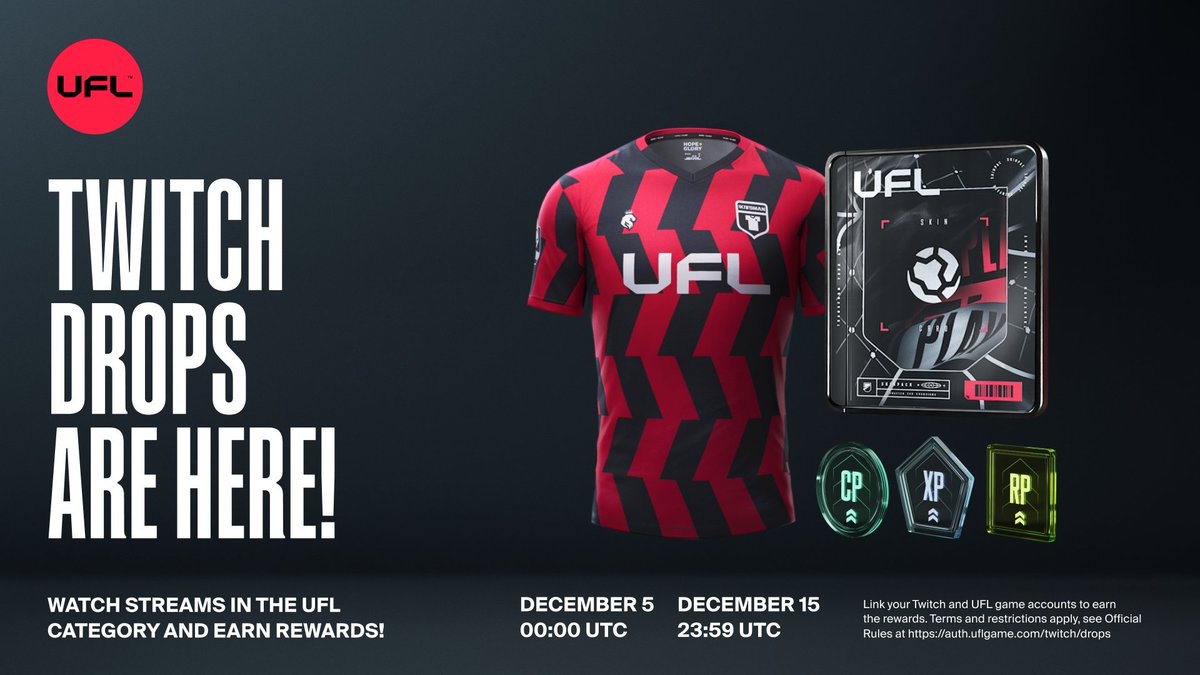 playUFL's tweet photo. Watch your favourite Twitch streamer playing @UFLgame and earn rewards until December 15, 23:59 UTC. 🎁

#fairtoplay #uflgame #joinufl https://t.co/2quKYXxZv4