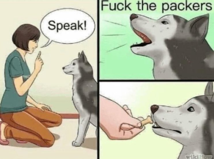 BearDownGirl's tweet photo. Good Boy🦴🖕🏼🧀🤮 https://t.co/EG2TXpfv3j