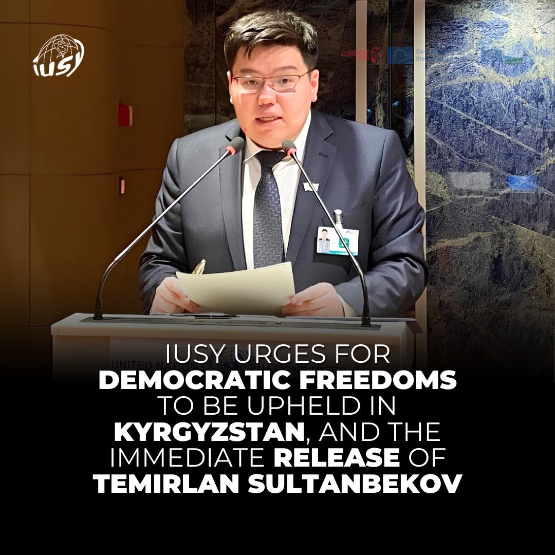 We call on the Government of Kyrgyzstan to uphold democracy, with free and fair elections. To release Temirlan, and other detainees, immediately and ensure their  human and legal rights are respected.

Full statement: iusy.org/action/news/po…