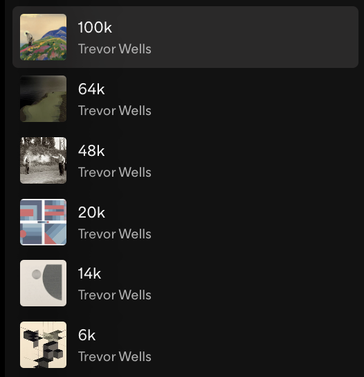 chev0r's tweet image. my Spotify playlists are just a time capsule for BTC price movements