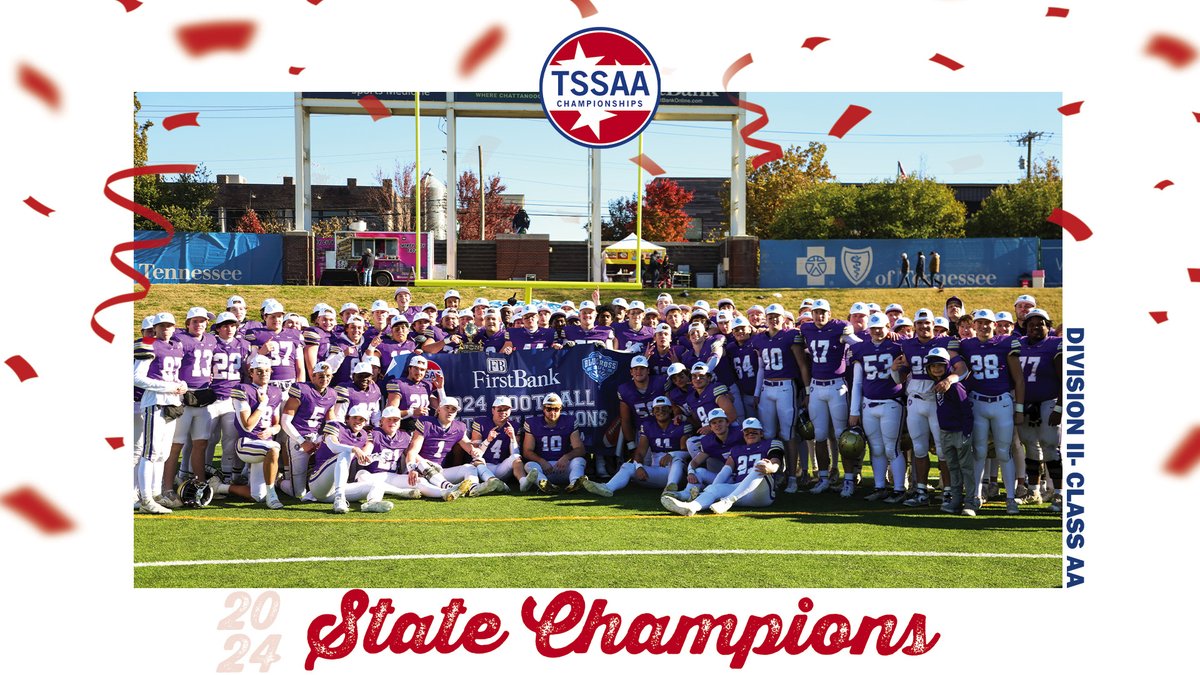 Your Division II- Class AA Football State Champions, Christ Presbyterian Academy!🏆🏈
