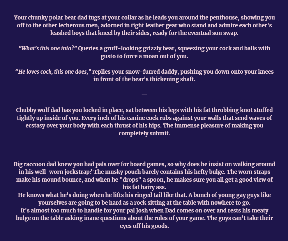 Some longer-than-usual blurbs, to give these big men the space they need.  

Come check out my patreon where I post monthly highlights and supporter shoutouts for only $1! patreon.com/c/Dadger