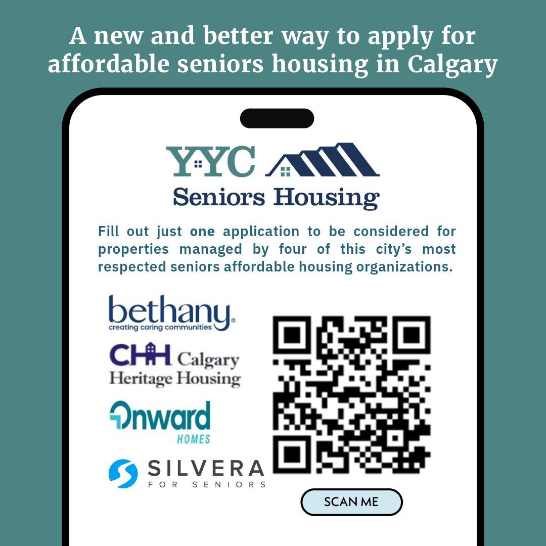 Introducing YYC Seniors Housing |The search for affordable housing just got easier! Today we're launching an online platform that allows low-income seniors to fill out one application form to apply to four of Calgary's affordable housing providers. Visit yycseniorshousing.ca