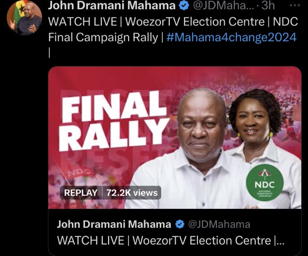 gyaigyimii's tweet photo. 72k views. Online and Offline on locked dock. Ghana is ready for change https://t.co/7FgmGWeTRY