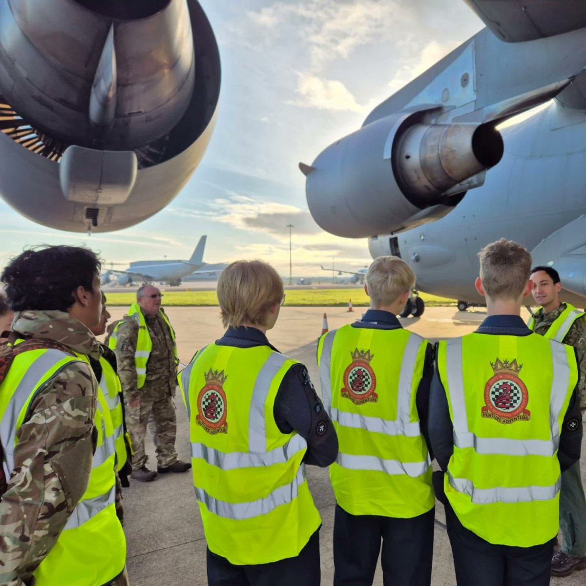 2204squadronatc's tweet photo. Wednesday saw a contingent of four cadets from 2204 squadron travel to Brize Norton to experience life on an RAF base. It was an incredible action-packed day with tours around the A400M Altas and C17 Globemaster, as well as a visit to the station fire department! https://t.co/WrzGWfafNU