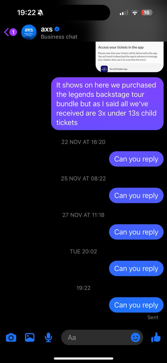 jonmuffett's tweet photo. @AXS_UK how’s this for customer service! Shocking! https://t.co/1IrFoCz8Bf