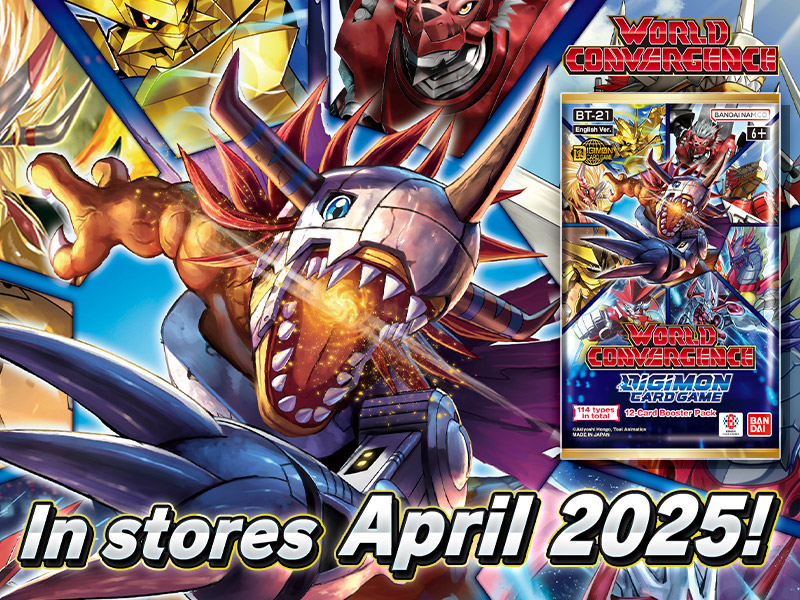 Announcement] Hello Digimon Tamers! As mentioned in our special video  program to commemorate global unification, our first new products were  announced! Booster Pack WORLD CONVERGENCE [BT-21] Release date April 2025  https://t.co/utoD283NEb ...