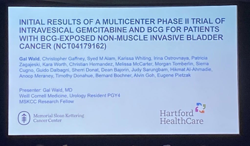 KyleBlumMD's tweet photo. @WaldoGMed @WCMUrology resident in conjunction with @UrologyMSK presenting initial data from their phase II trial focused on BCG-exposed NMIBC.

Full house.

@UroOnc #SUO24 https://t.co/1fvcUwLsPo