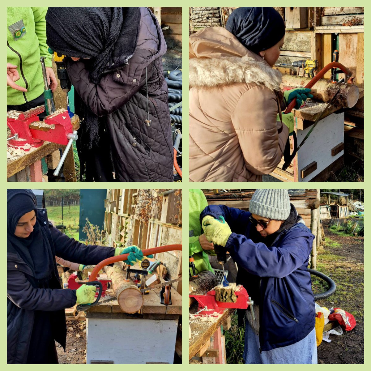 community_oak's tweet photo. The Wild Women Natural Health Service session @NorthernRootsOL . This week, the women made candle holders using wood from trees 🌳 don't they look amazing! #ImprovingMentalHealth #Recycle #Reuse #reducingloneliness
@PennineCareNHS @OldhamCouncil @evefrancisholt https://t.co/u65y2DPLaI