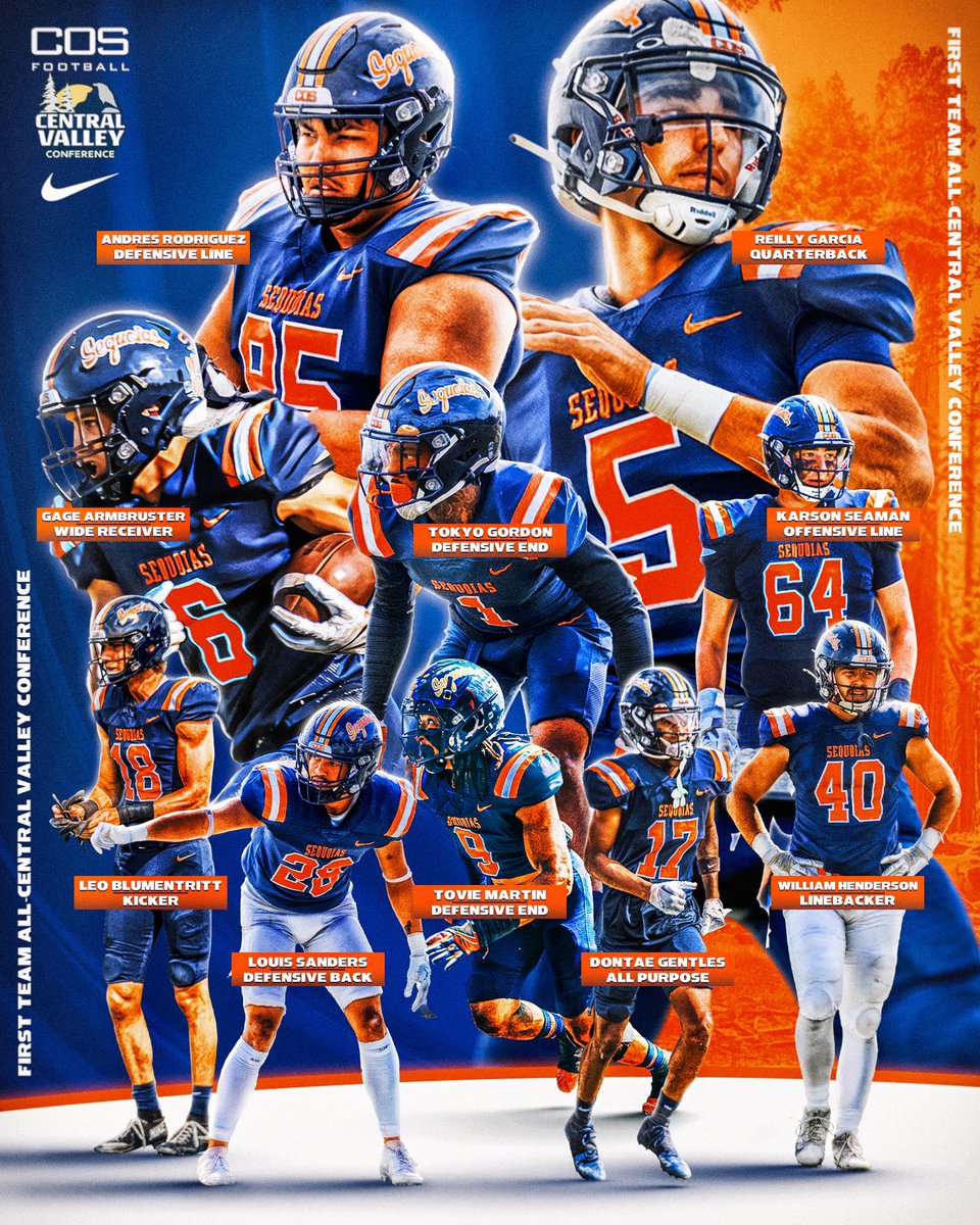 COS Giants Football (@cosgiants_fb) on Twitter photo 2024 1st Team All - National Valley Conference Selections.
Congratulations GIANTS!
<a href="/ReillyGarcia1/">Reilly Garcia</a>
<a href="/officiallyygage/">Gage Armbruster</a>
<a href="/KarsonSeaman/">Karson Seaman</a>
<a href="/Tovie_Martin/">Tovie Martin⚡️</a>
<a href="/AndresR5222/">Andres Rodriguez</a>
<a href="/TokyoG34/">Tokyo Gordon</a>
<a href="/WillHendo51/">William Henderson</a>
<a href="/sweet_lou1330/">Louis Sanders</a>
<a href="/_D5ive/">Dontae Gentles</a>
<a href="/blumentrittleo/">Leo Blumentritt 6'6" 200 lbs</a>
#GoGIANTS #BlueBloods 2024 1st Team All - National Valley Conference Selections.
Congratulations GIANTS!
<a href="/ReillyGarcia1/">Reilly Garcia</a>
<a href="/officiallyygage/">Gage Armbruster</a>
<a href="/KarsonSeaman/">Karson Seaman</a>
<a href="/Tovie_Martin/">Tovie Martin⚡️</a>
<a href="/AndresR5222/">Andres Rodriguez</a>
<a href="/TokyoG34/">Tokyo Gordon</a>
<a href="/WillHendo51/">William Henderson</a>
<a href="/sweet_lou1330/">Louis Sanders</a>
<a href="/_D5ive/">Dontae Gentles</a>
<a href="/blumentrittleo/">Leo Blumentritt 6'6" 200 lbs</a>
#GoGIANTS #BlueBloods