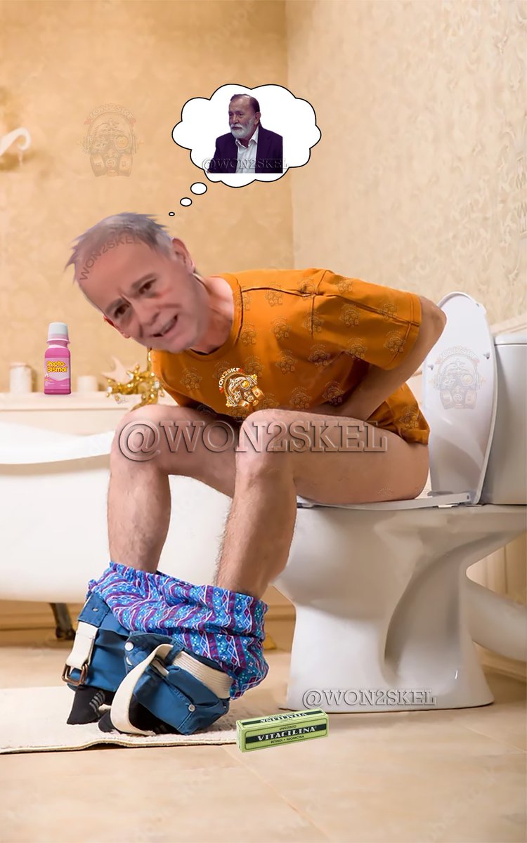 won2skel's tweet photo. 🔴#DisfrutandoLoVotado 
🪣🧻Se filtra como amaneció el chayotero oculto en España, Ciro Gómez Leyva después de la discusión que tuvo con Epigmenio Ibarra que casi le da su patatús, amaneció con diarrea, sin dormir y solo pensando en Epigmenio.🤣 #PrensaBasuraYCorrupta https://t.co/TZIDjYfWDK
