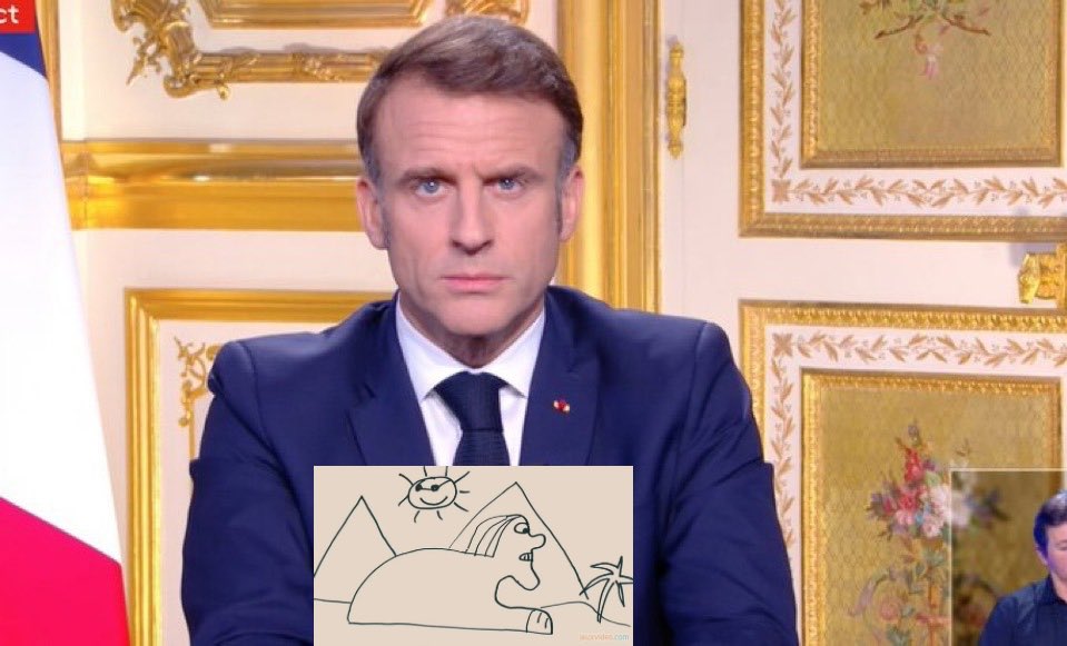 ”Je conçois que nous sommes actuellement dans une situation catastrophique mais regardez…ce magnifique Sphinx Égypte…que nous avons bâti ensemble”