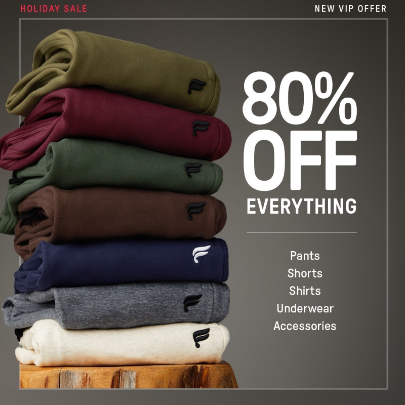 fabletics_men's tweet photo. Click to shop 80% off all things Fabletics when you sign up as a new vip member today.