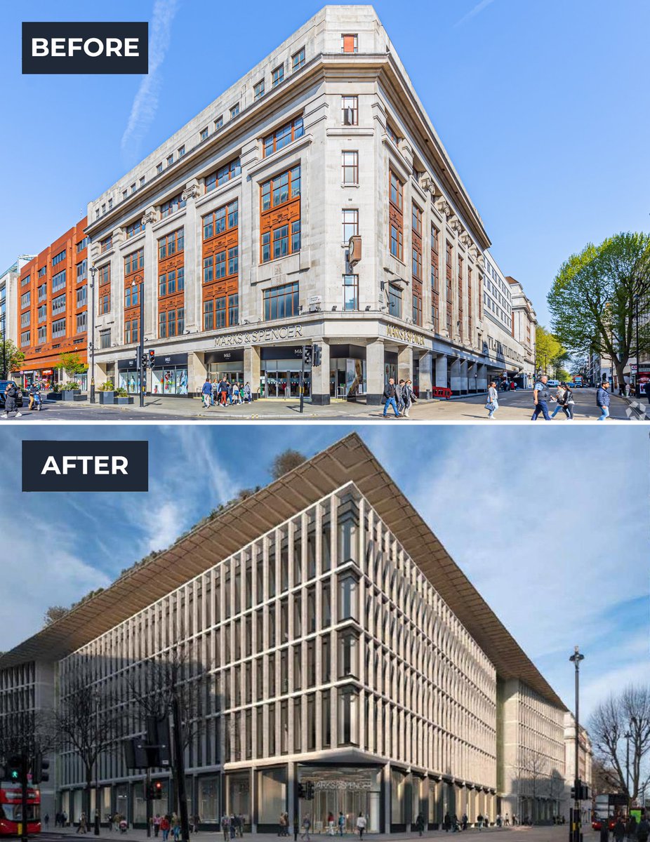 TheCityMentor's tweet photo. A beautiful 100-year-old art deco building is going to be demolished on Oxford Street in London.

Instead of surviving for another 100 years, the building is going to be replaced by a new nine-storey modernist building.

Is this the direction of London's architecture? https://t.co/aOxNPbcOXk