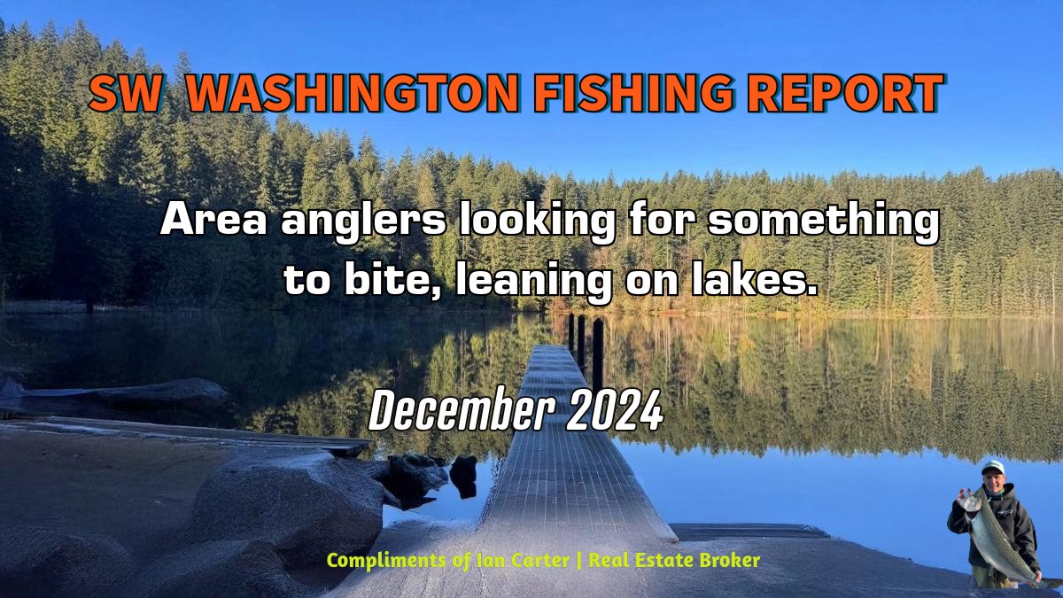 WAHomesRE's tweet photo. 🌊 November Fishing Update for SW Washington 📷

As the rivers cool, the lake fishing heats up as we wait for Winter Steelhead to arrive! 

It’s that time of year in our area when things slow down for Salmon and Steelhead. Returning winter steelhead in any numbers are still a month or two away. Local trout fishing is good thanks to the recent stockings. Crabbing and clamming at the beach is an option during this early winter down time.

Here's where to find the best catches this month: 
[Link to full report] https://t.co/5ZkO8y1bf8

#FishingLife #SWWashington #NovemberFishing #IanCarterFishing