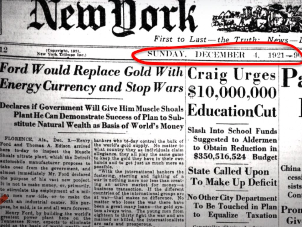CryptosR_Us's tweet image. Henry Ford predicted the invention of Bitcoin EXACTLY 103 years before Bitcoin hit $100,000 🤯