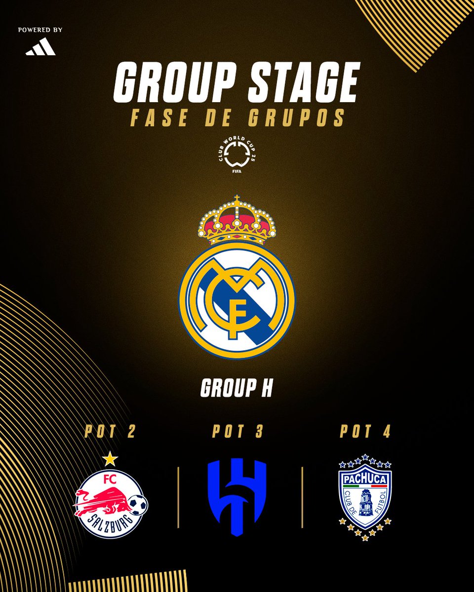 🆚 ¡Estos son nuestros rivales en la Fase de Grupos del Mundial de Clubes 2025!
🏆 <a href="/adidasfootball/">adidas Football</a> | #FIFACWC
