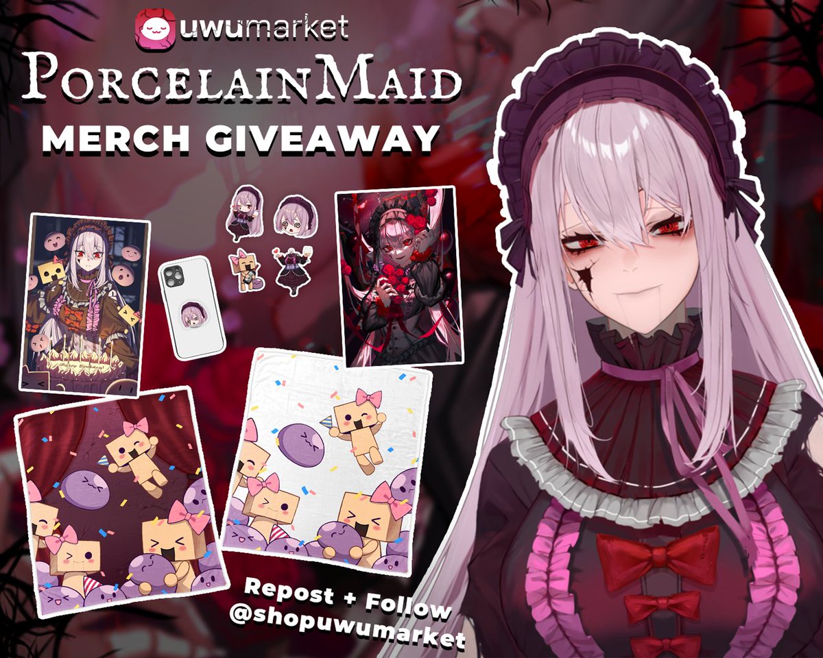 shopuwumarket's tweet image. We're giving away 3 bundles of @PorcelainMaid's new birthday merch! 

Repost this post and follow @shopuwumarket for a chance to win a bundle! 

Winners will be announced on Saturday, December 7th.