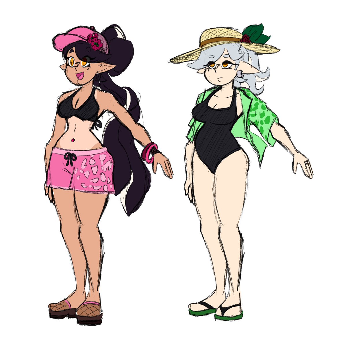 MSDwnte's tweet photo. Summer squidsister outfit concepts for future use https://t.co/ZeA6m6g6r6