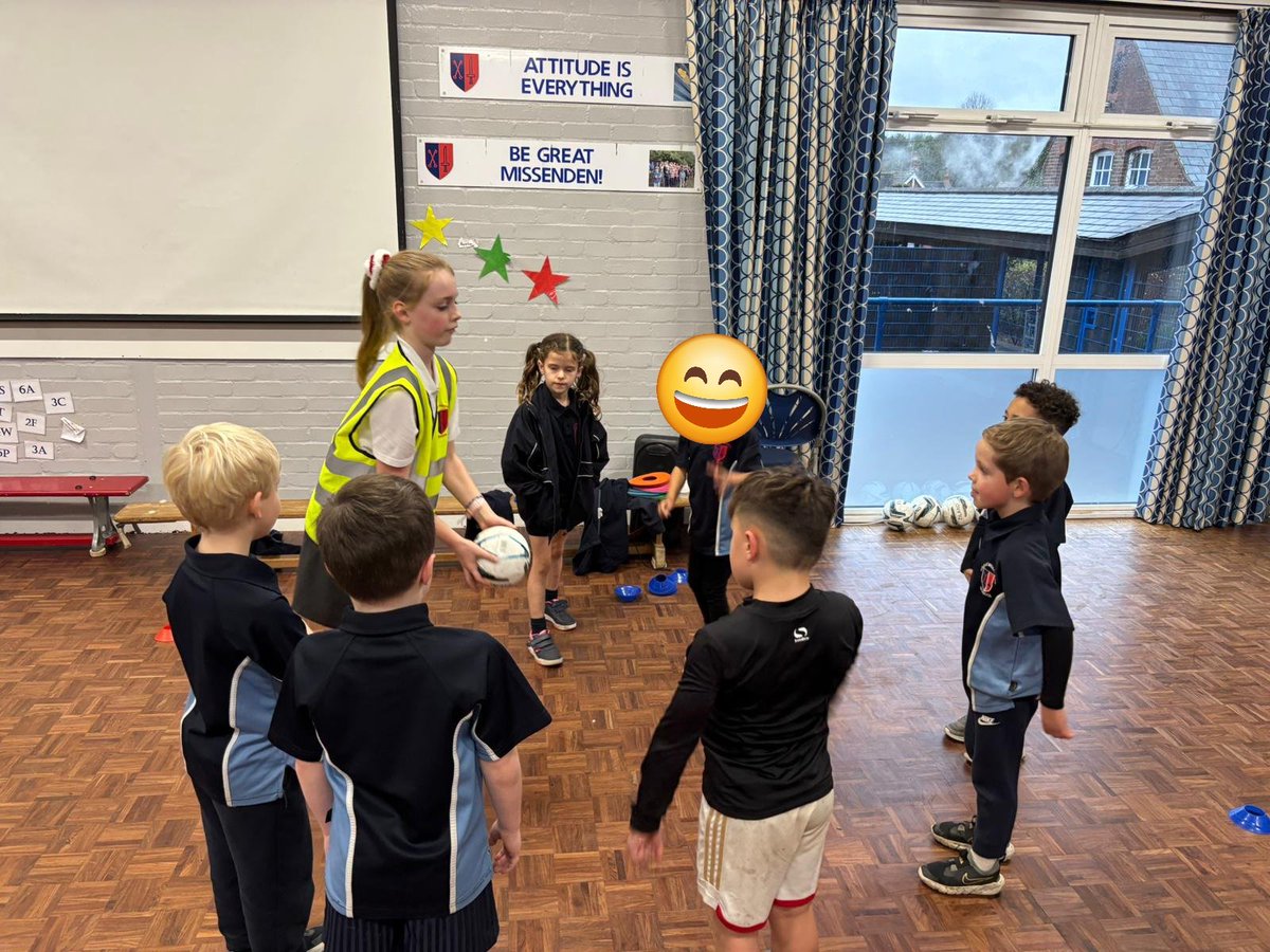 GM_CE_School's tweet photo. The #sportsambassadors were back teaching today. They taught Year 1 and 2, creating and running some really fun activities. Excellent job, Year 6s ❤️ #GMPE #sport #buddies https://t.co/ibXs9i47c9